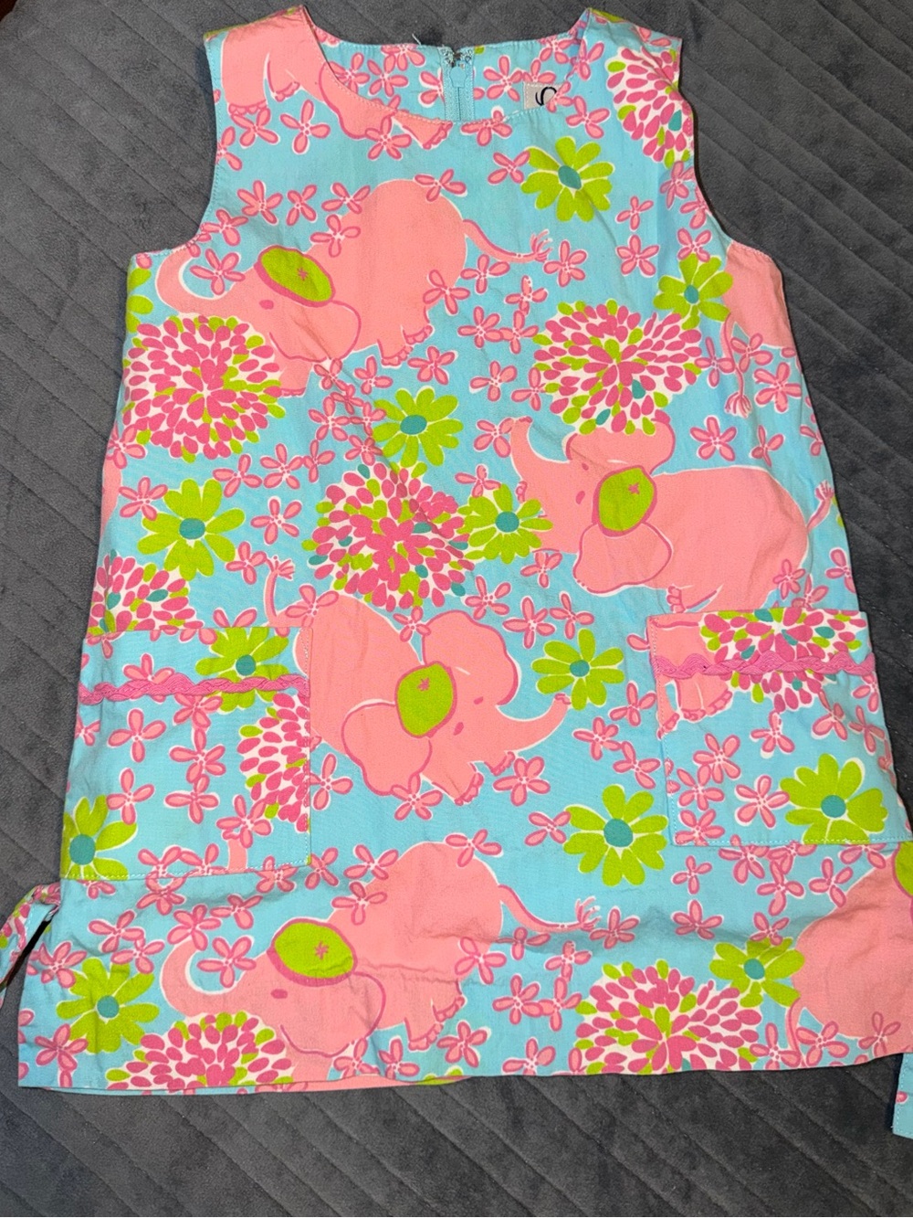 Lilly Pulitzer Pink Elephant Floral Sleeveless Pajama Top